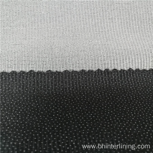 Polyester tricot knitted woven interlining for thin fabric